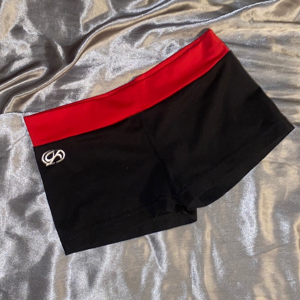 Gk black shorts red waistband size small